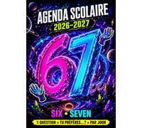 Agenda scolaire 2026-2027 Six Seven 67: Journalier compact 14 × 20 cm avec 1 nouvelle question « Tu préfères... ? » chaque jour