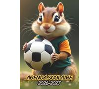 Agenda Scolaire 26/27: Planificateur A5 Complet et Pratique pour le primaire , collège et lycée - Couverture drôle thème Football- Journalier 1 Jour par Page - Garçon et filles.
