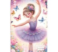 Agenda Scolaire Ballerine: Journalier, une Page par Jour | De Septembre à Juillet | 12x17 cm, Format Standard | Ecole Primaire, Collège, Lycée, ... Classique, Danseuse, Papillons, Fleurs, Rose