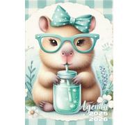 Agenda Scolaire Capybara: Avec Coloriage | Journalier, une Page par Jour | De Septembre à Juillet | 12 x 17 cm | Pour Ecole Primaire, Collège | 280 ... fille, Adolescent | Animal, Rongeur, Kawaii