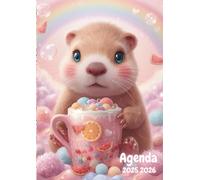 Agenda Scolaire Capybara Kawaii: A COLORIER | Journalier, une Page par Jour | 12 x 17 cm, Format Standard | Ecole Primaire, CP, CE1, CE2, CM1, CM2, ... Adolescent | Animal mignon, Animaux, Rongeur
