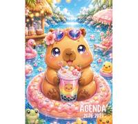 Agenda Scolaire: Capybara Kawaii | Une page par jour, Journalier | De Septembre à Juillet | Pour Ecole Primaire, Collège, Lycée | Format 12x17 cm | Pour les Fans d'Animaux Mignons Kawaii, Manga Animé