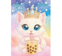 Agenda Scolaire: Chat Kawaii | 1 Page Par Jour Primaire CP, CE1, CE2, CM1, CM2, Collège, Lycée, Étudiant, Pour la Rentrée Scolaire | Pour Fille, ... Orange, Bleu, Blanc | Format A5 (12x17 cm)