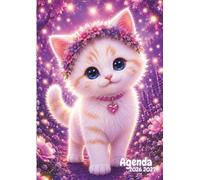 Agenda Scolaire: Chat | Une Page par Jour, Journalier | Format Standard, 12 x 17 cm | De Septembre à Juillet | Pour Ecole Primaire, Collège, Lycée, ... | Chaton, Animaux Mignons, Chat Kawaii