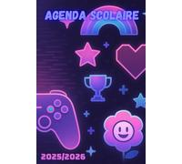 Agenda Scolaire Gaming Geek : 2025/2026 | Manette De Jeu | De Septembre à Juillet | Pour Etudiant De Primaire Collège Lycée: Cahier de texte gamer jeux vidéos Fille 25 26
