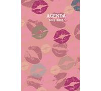 Agenda scolaire journalier 2025-2026-Bouche-Baiser-Bisous - rouge à lèvres (12.85x19.84 cm) 1 page pour 2 jours