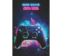 Agenda Scolaire Journalier 2025/2026 Gamer: Planificateur deux jours par page | Organisateur de Sept 2025 à Juil 2026 | Pour Garçons de Primaire, ... | Thème Gaming & geek Manette de Jeux Néon