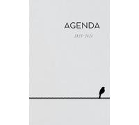 Agenda scolaire journalier 2025-2026-Oiseau sur fil-Fond blanc (12.85x19.84 cm) 1 page par jour