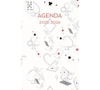 Agenda scolaire journalier 2025-2026-Thème jeu-Carte-Poker (12.85x19.84 cm) 1 page par jour