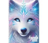 Agenda Scolaire: Loup | Journalier, un Jour par Page | 12x17 cm, Format Standard | De Septembre à Juillet | Ecole Primaire, Collège | 280 Pages | ... adolescent, Chien Loup blanc, Rose, Parme
