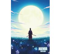 Agenda Scolaire Manga Animé Japonais: Ninja, samourai | Journalier (une page par jour) | 12x17 cm | Primaire, Collège, lycée & étudiant | Garçon & Fille, Ado | Guerrier japon, Fleurs du Japon