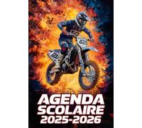 Agenda Scolaire Moto: Fun Motocross Jeux Vidéo pour Garçon Petit Format A5 Pratique avec Beaucoup d'espace pour noter de Septembre à Juillet Etudiant Primaire, Collège, Lycée, CP, CE1, CM1 CM2
