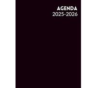 Agenda Scolaire | Organisateur semainier, 1 semaine sur 2 pages. Primaire, Collège, Lycée. Filles et garçons. Couverture noire