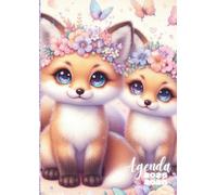 Agenda Scolaire: Renard | Journalier, une Page par Jour | 12 x 17 cm | Pour la Rentrée Scolaire, Ecole, Primaire, Collège, 6eme, 5eme, 4eme, 3eme, ... Fille, Ado | Rose, Girly, Mignon, Cute