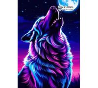 Agenda Scolaire Semainier A4: ( Loup ) Vertical 1 Semaine Sur 2 Pages De Août à Juillet - En Francais Grand Format 21x29.7 - Couverture Souple Sans ... école Primaire, College et Lycee.