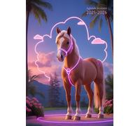 Agenda Scolaire Semainier A5 Horizontal: Cheval - Fille & Garcon - 1 semaine sur 2 pages - Petit Format En Francais - Sans Spirale - Couverture Souple ... Elementaire, école Primaire, College, Lycee.