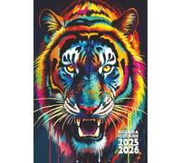 Agenda scolaire Tigre 2025-2026 Journalier 1 jour par page Petit format 12x17 - Original - Garçon, Fille: Collège, lycée, primaire (CM1, CM2), étudiant - Animaux sauvages