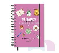 Agenda scolastica 2024 Happymots | Agenda settimana vista 12 mesi completi | Agenda annuale 2023 2024 da settembre 2023 ad agosto 2024 | Include planner, calendario e adesivi | formato A5