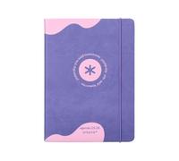 Agenda scolastica antartik 25-26 rilegata go! Simil pelle viola settimana vista a5 bilingue carta fsc 80 gr.