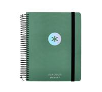 Agenda scolastica antartik anno 24-25 corso collezione minimale verde giorno pagina DIN A5