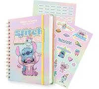 Grupo Erik Diario Stitch 2026 2027 - Agenda Settimanale 2026 2027 A5 per Scuola Medie e Superiore, 12 Mesi | Diario Scolastico con Copertina Rigida, Stickers e Tasca Interna
