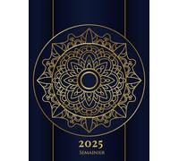 Agenda Semainier 2025 A4: Planificateur de bureau avec une élégante couverture Mandala, offrant une vue d'une semaine sur deux pages, grand format pratique allie esthétisme et fonctionnalité.