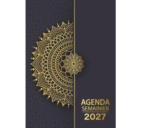 Agenda semainier 2027: Planificateur Professionnel 1 Semaine sur 2 Pages avec Heures 12 mois Grand format A4