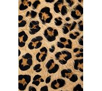 Agenda Semana Vista Horizontal a4: ( Leopardo ) en Español sin Anillas con Notas y Calendario Mensual 12 Meses - 7 Dias - Tapa Blanda Sin Espiral - Grande.
