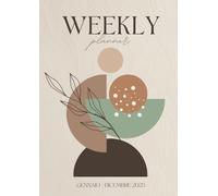 Agenda Settimanale 2025: Weekly Planner Orizzontale | Formato A4 | Settimana su due pagine, Gennaio-Dicembre