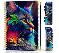 Agenda Settimanale 2026 2027, Lug 2026 - Giu 2027 Quaderni A5 Settimana, 21,5 x 16 cm Planner Visualizzare Rilegato a Spirale, Kokonote con Segnalibro