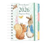 Agenda settimanale 2026 di Peter Rabbit, con copertina rigida, con schede, appunti, cose da fare e obiettivi, opera d'arte con personaggi di Beatrix Potter