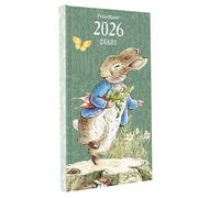 Agenda settimanale 2026 di Peter Rabbit, sottile, con copertina rigida, con opere d'arte di Beatrix Potter, agenda settimanale con sezione note