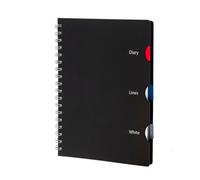 Agenda settimanale 2026 f.to 17x24 a spirale + notes a righe con separatori