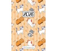 Agenda Settimanale 2026 Gatti A5: Pianificatore Orizzontale 2026 | 12 Mesi, da Gennaio a Dicembre | Planner Italiano con Vista Settimana su Due Pagine