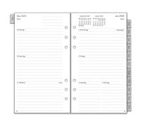 Agenda settimanale 2026 Personal A6, 6 fori, 1 settimana 2 pagine con linguette, password appunti, da 26 a dicembre 26, 100 GSM, inserti per calendario 2026, 95 x 171 mm, in tedesco