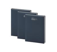 Agenda Settimanale 2027 17x24 cm, Planner 132 Pagine, Copertina Gommata con Quadranti Imbottiti, Multilingue, Rubrica Telefonica, Blu, Confezione da 120 Pezzi