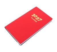 Agenda Settimanale 2027 A6 Rosso in PU e Carta per Studenti | Sezioni Mensili e Annuali, Layout Chiari e Strutturati, per Colleghi e Organizzazione Linguistica