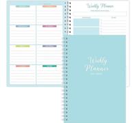 Agenda settimanale - 52 pagine non datate A5 agenda lista delle cose da fare con tracker delle abitudini per lavoro, studio, accademico
