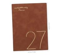 Agenda Settimanale A5 Marrone, Pianificatore per Lavoro e Studio | Carta Hardcover, Supporto per Appuntamenti e To-do List, Design Essenziale per Ufficio e Scuola