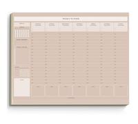 Agenda Settimanale con Note Orarie, Planner da Scrivania Quotidiano, Programmazione Settimanale, Blocco Note con Lista delle Cose da Fare, Planner per ADHD | 50 Fogli Non Datati Strappabili | A4 (Lux)