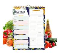 Agenda settimanale dei pasti, 20 x 15 x 1,5 cm, agenda per pianificare i pasti, organizer per una sana alimentazione, per la perdita di peso per cucina, casa, cucina, frigorifero, shopping in famiglia