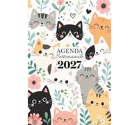 Agenda Settimanale Divertente 2027: Piccola| Settimana Su 2 Pagine|12 Mesi da Gennaio a Dicembre|Planner Mensile|Obiettivi-Progetti Importanti| Tracker Abitudini | Layout Orizzontale | A5|