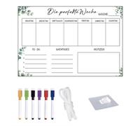 Agenda Settimanale in Acrilico,Planner Settimanale Acrilico,Lavagna Settimanale Planning da Muro,Planner Settimanale Cancellabile,Lavagnetta de Pianificazione,con 6 Penne,Trasparente,30 x 20 cm