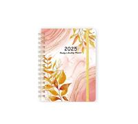 Agenda settimanale in inglese di 365 giorni del 2025, diario mensile con fiori, quaderno, organizer, lista delle cose da fare, formato A5(Style2)