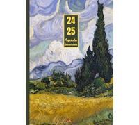 Agenda settimanale Luglio 2024 - Dicembre 2025: Vincent Van Gogh, Campo di grano con cipressi | 18 mesi, Settimana su doppia pagina, Da Luglio 2024 a ... Note | Adatto per la Pianificazione Personale