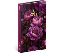 Agenda Settimanale Magnetica Fiori Viola 2026