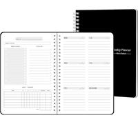 Agenda settimanale non datata, tracker di obiettivi e abitudini di 52 settimane con elenchi di cose da fare, taccuino per la produttività da 14 x 20 cm, per l'organizzazione personale e del lavoro