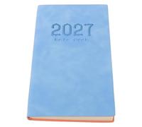 Agenda Settimanale Tascabile 2027 A6 in PU Blu, 128 Pagine | Dati da Anno a Dicembre, Copertina Rigida Resistente, per Studenti e Ufficio, Scrittura Scorrevole