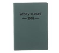 Agenda Settimanale Tascabile A7 2026 in Pelle verde | Copertina Effetto Pelle, Pagine Lisce per Note e Riflessioni, Formato Leggero da Borsa