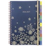 Agenda Settimanale Verticale 2026 2027 A5, Layout Orario 7-20 (Ago 2026-Lug 2027), Divisori Mensili, Note, Contatti, Tasca Interna, Spirale Pianificatore Diario Scuola/Lavoro/Famiglia (Multilingue)